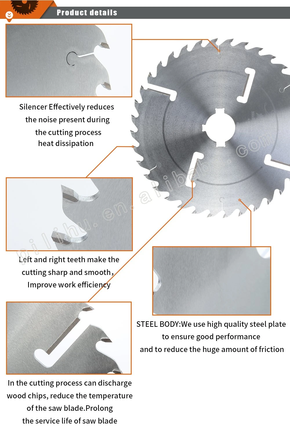 180*1.8/1.3*24+2 Cutting Discs Multi-Ripping Saw Blade for Wood