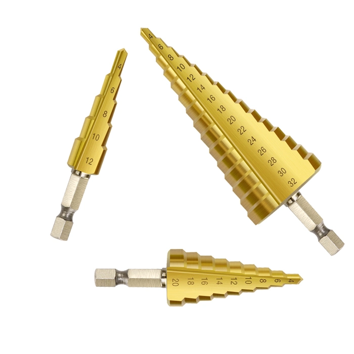 4-32 mm Titanium Coated Metal Hex Core Drill Bits Wood Hole Cutter Step