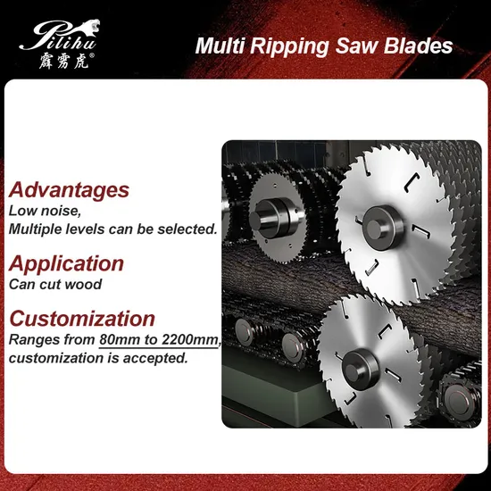 목재 절단용 갈퀴가 있는 다날 원형 톱날